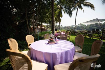 Tablescape and Lounge — Pool Party decor — Alila Diwa Goa